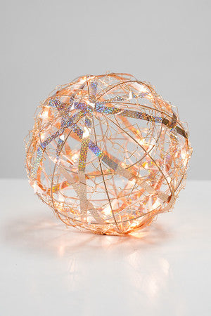 10" Gold Ball w/plug lights