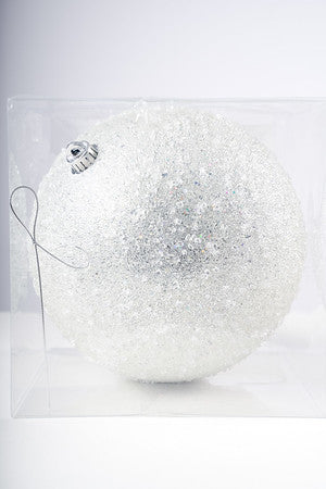 10" Silver Confetti Ball
