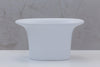 6" Flusso Oval Pot - Matt White - Casa Febus - Home • Design